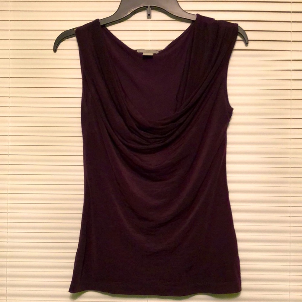 Dark plum sleeveless top
